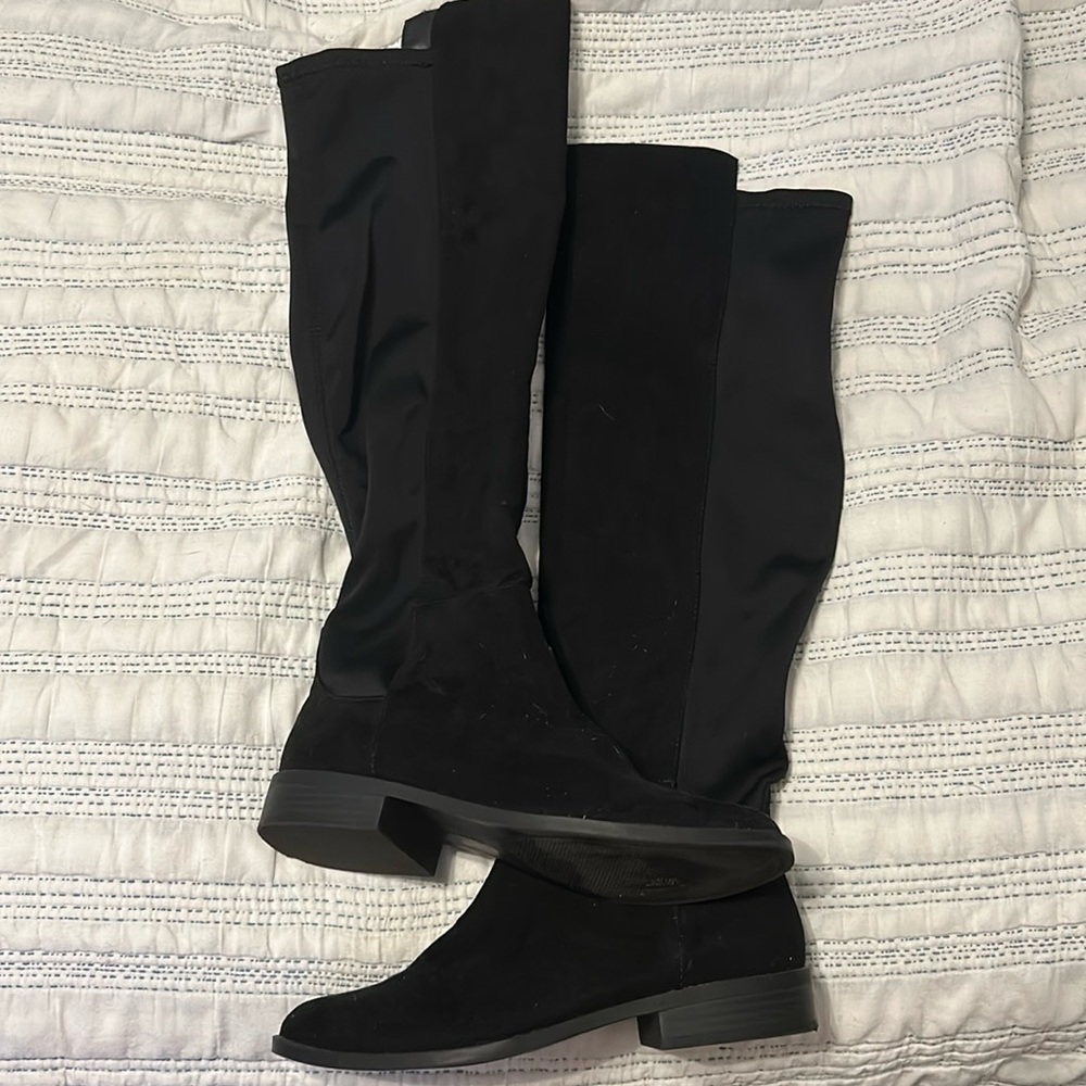 Knee high black boots